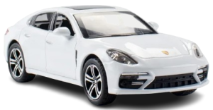 Zabawka dla dzieci auto Model samochodu PORSCHE PANAMERA biały skala 1:32 