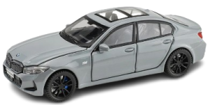 Zabawka dla dzieci auto Model samochodu BMW 320i szary skala 1:32  